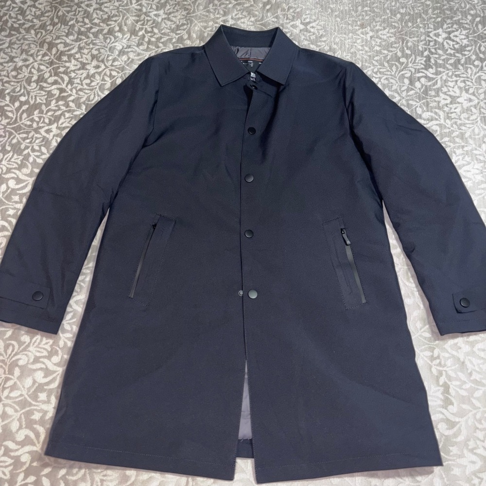 Vogue Down Wear Mens Quilted Down Filled Car Coat Jacket Black Large (F12)
